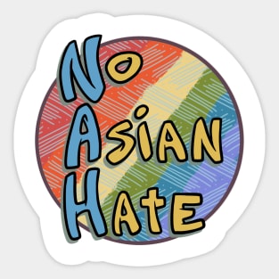 Nah! (No Asian Hate) Pride Edition Sticker